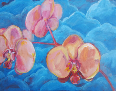 Katrina Morse • <em>Orchids with Blue Sky</em> • NFS