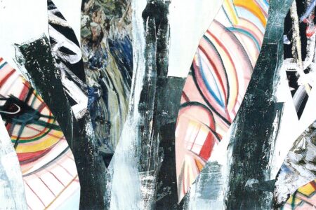 Patricia Brown • <em>Passage Collage 1</em> • Paper collage • 10″×8″ • $95.00