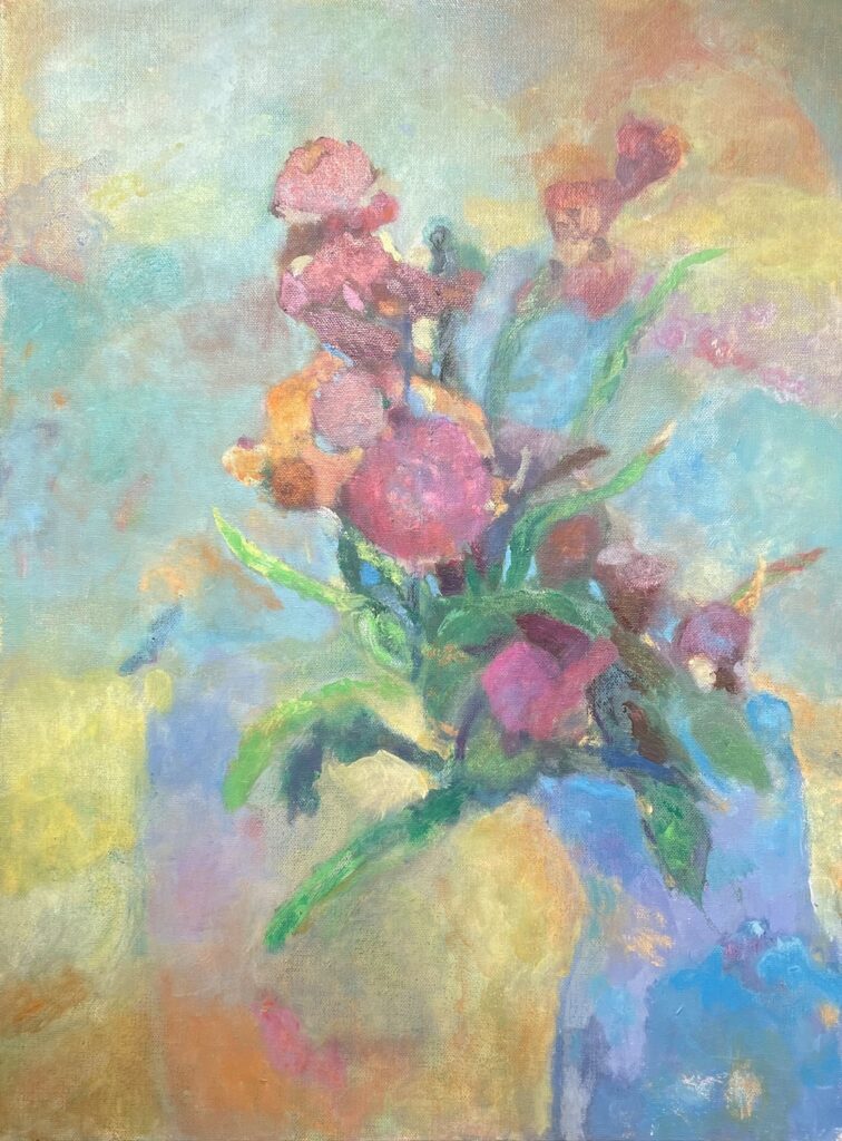Vincent Joseph • <em>Clouds Flowers Vase</em> • Acrylic • $75.00