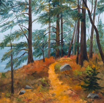 Patty L Porter • <em>The Trail Ahead</em> • Oil on canvas • $575.00<a class="purchase" href="https://state-of-the-art-gallery.square.site/product/patty-l-porter-the-trail-ahead/1777" target="_blank">Buy</a>