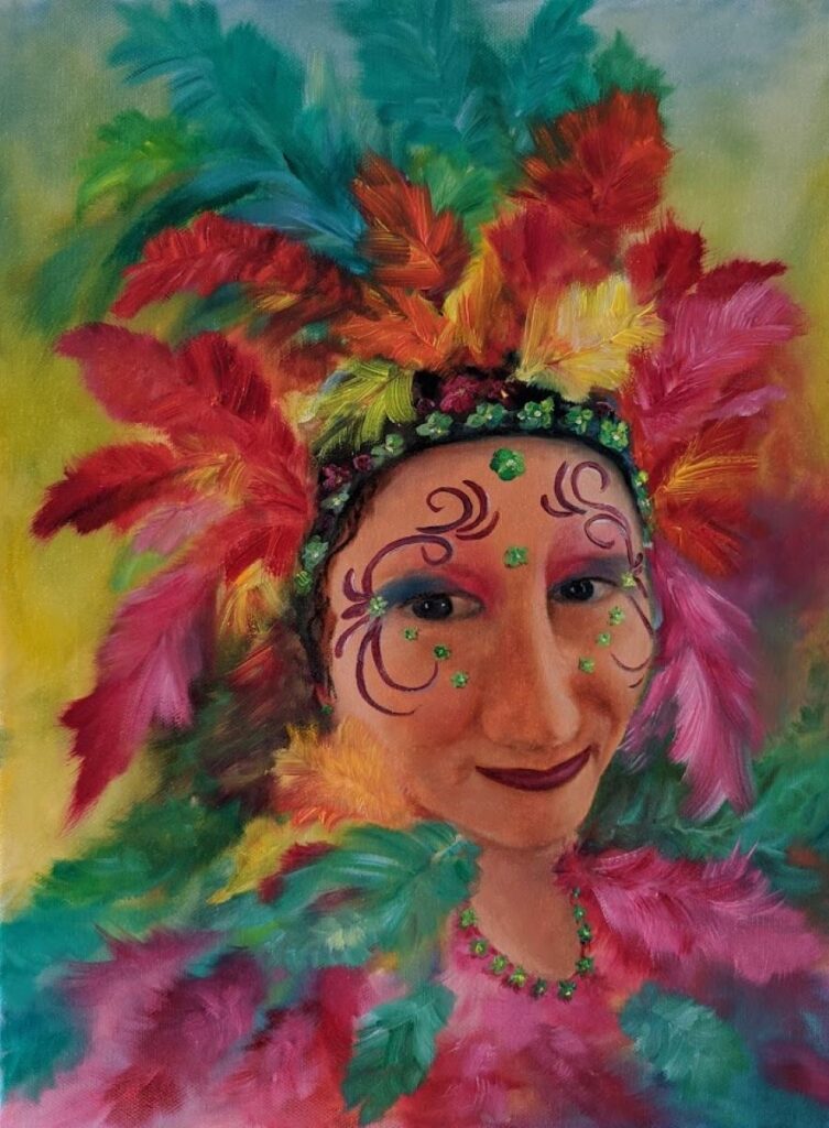Annemiek Haralson • <em>Carnaval</em> • Oil on canvas • 12″×16″ • $225.00<a class="purchase" href="https://state-of-the-art-gallery.square.site/product/annemiek-haralson-carnaval/2028" target="_blank">Buy</a>