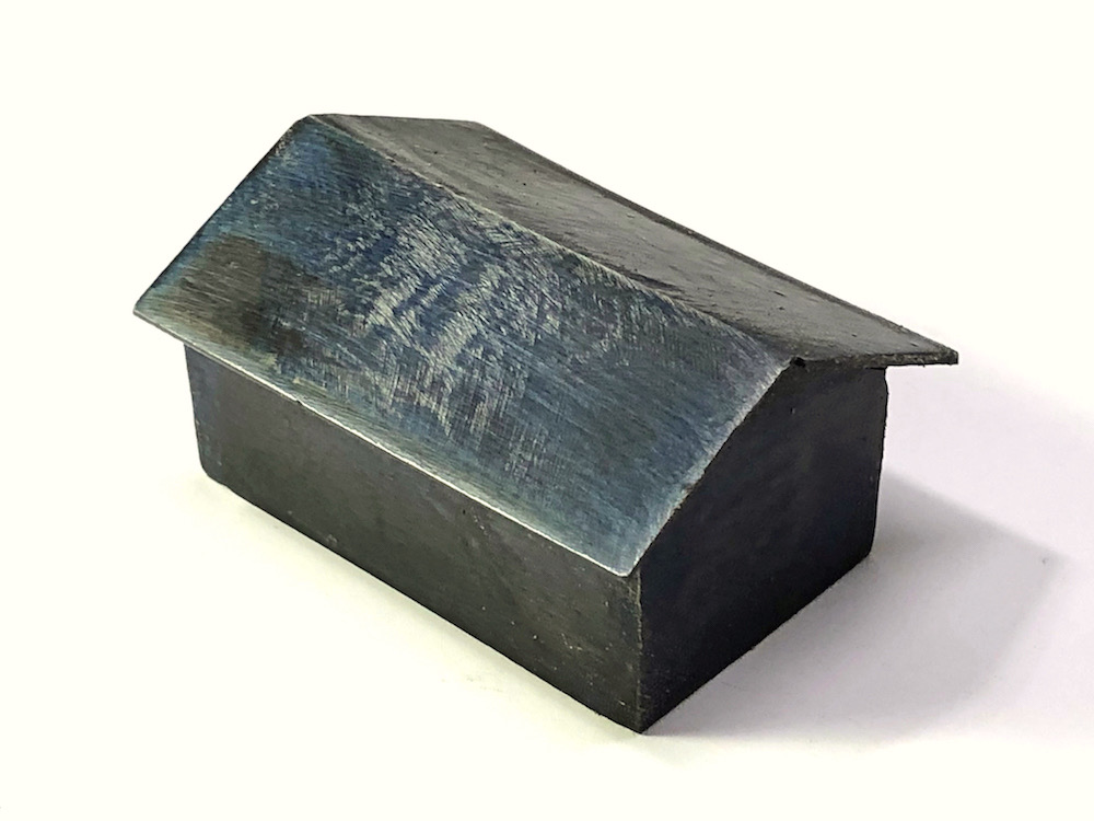 Rob Licht • <em>Tiny House</em> • Welded steel • 2¼″×2″×1¼″ • $250.00<a class="purchase" href="https://state-of-the-art-gallery.square.site/product/rob-licht-tiny-house/1973" target="_blank">Buy</a>