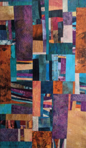 Barbara Behrmann • <em>Fresh Start</em> • Original artist-dyed and dye-painted fabric • 23″×40½″ • $1,200.00