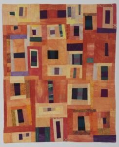 Barbara Behrmann • <em>Mediterranea</em> • Commercial hand-dyed fabric and dupioni silk • 23½″×29″ • $900.00