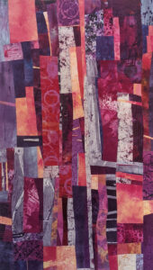 Barbara Behrmann • <em>Stir Crazy</em> • Original artist-dyed and dye-painted fabric • 31½″×55″ • $1,500.00