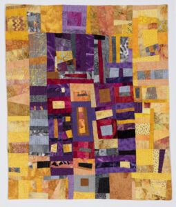 Barbara Behrmann • <em>Tower of Babel</em> • Commercial fabric and dupioni silk • 28½″×34″ • $750.00