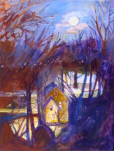 Katrina Morse • <em>Moonlight</em> • Acrylic on canvas • 9″×12″ • $275.00
