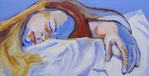 Katrina Morse • <em>Sleep</em> • Acrylic on canvas • 24″×12″ • $325.00