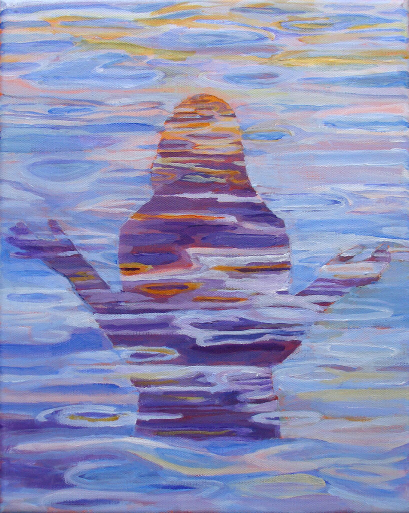 Katrina Morse • <em>Water Figure #3</em> • Acrylic on canvas • 11″×14″ • $275.00