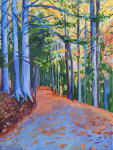Katrina Morse • <em>Woods Walk</em> • Acrylic on canvas • 16″×20″ • NFS