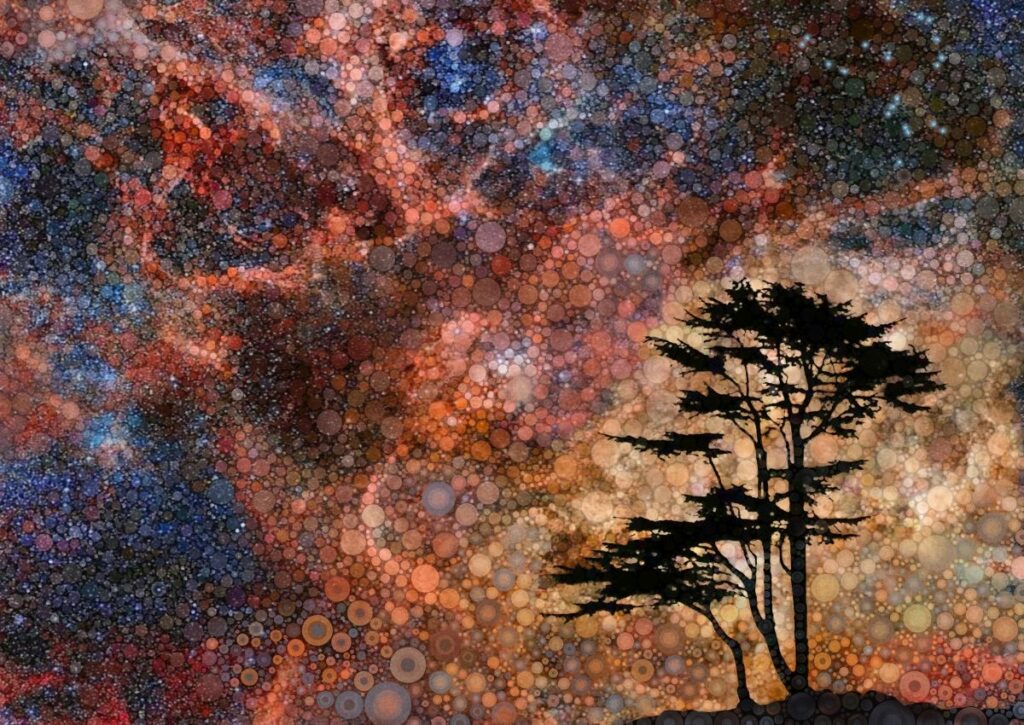 Daniel McPheeters • <em>Beneath an Orion Sky</em> • Mixed media on panel • 24″×17″ • $200.00