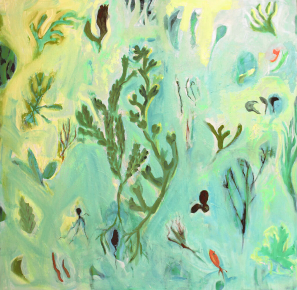 Ethel Vrana • <em>Flowers of the Sea</em> • Oil on canvas • 36″×36″ • $1,240.00
