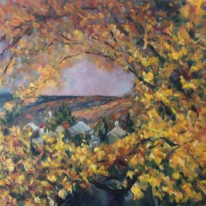 Hsiao-Pei Yang • <em>Autumn Melody</em> • Oil on board • 24″×24″ • $1,800.00