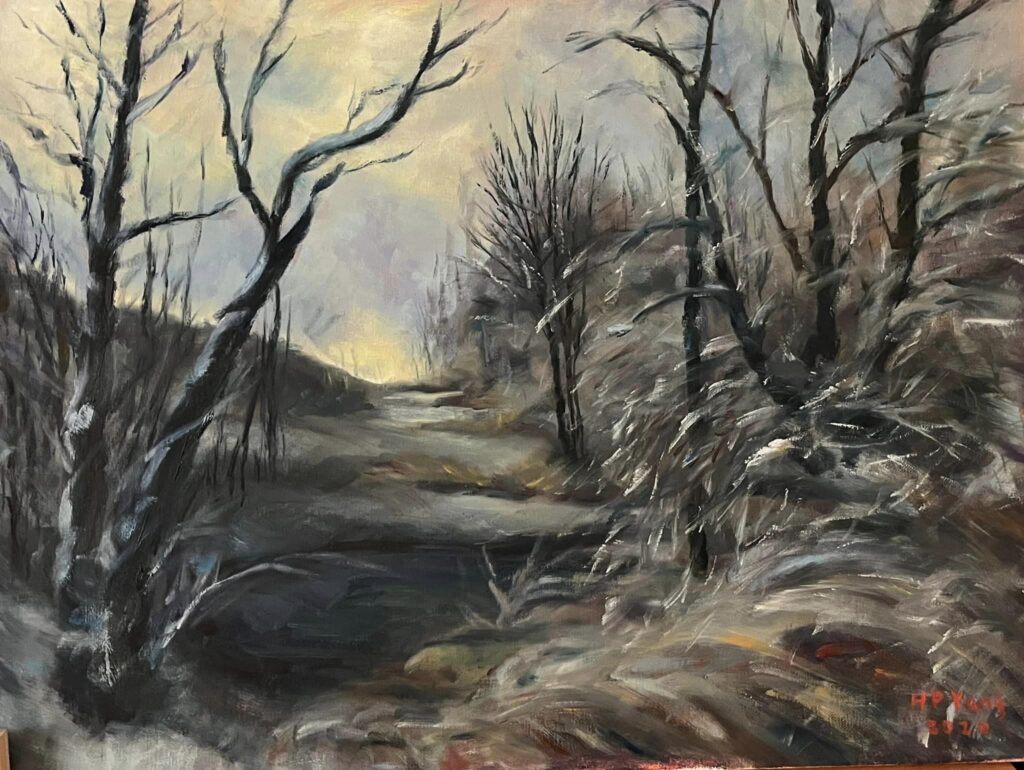 Hsiao-Pei Yang • <em>Winter Solitude</em> • Oil on canvas • 24″×18″ • $850.00