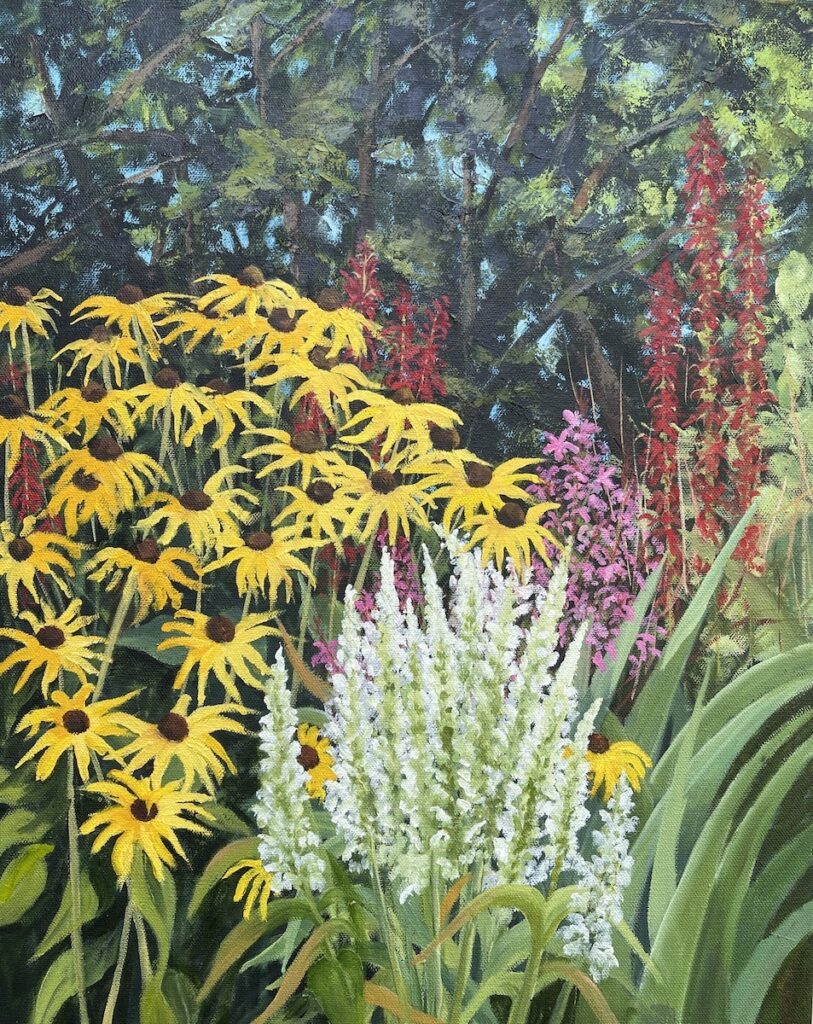 Patty L Porter • <em>Cold Springs Garden</em> • Oil on canvas • 16″×20″ • $600.00<a class="purchase" href="https://state-of-the-art-gallery.square.site/product/patty-l-porter-cold-springs-garden/2469" target="_blank">Buy</a>