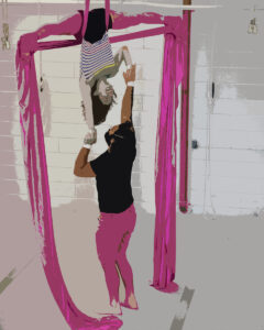 Nancy V Ridenour • <em>Circus Culture #3</em> • Digital image on canvas • 16″×20″ • $125.00