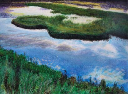 Ed Brothers • <em>Wyoming Reflection</em> • Oil • 11½″×8½″ • Prints available