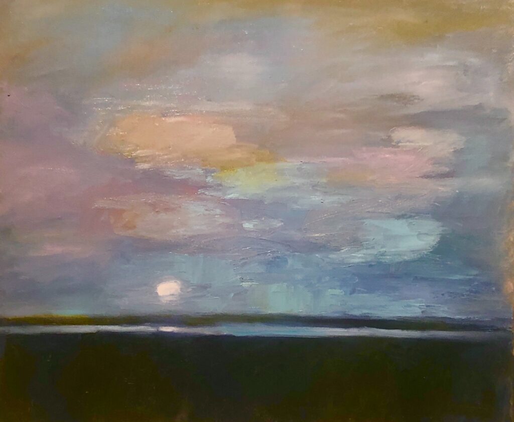 Ileen Kaplan • <em>Moonrise</em> • Oil on canvas • 20″×24″ • $1,200.00