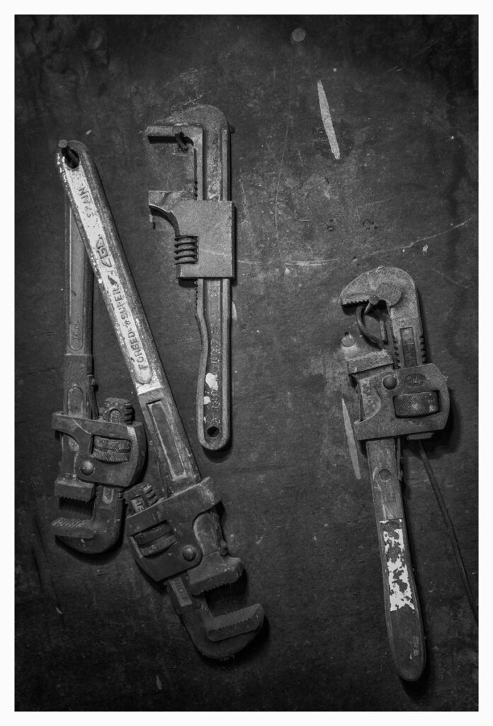 JW Johnston • <em>Dad’s Wrenches</em> • Archival pigment print (1/10 + 2ap) • 16″×24″ • $750.00<a class="purchase" href="https://state-of-the-art-gallery.square.site/product/jw-johnston-dad-s-wrenches/2866" target="_blank">Buy</a>