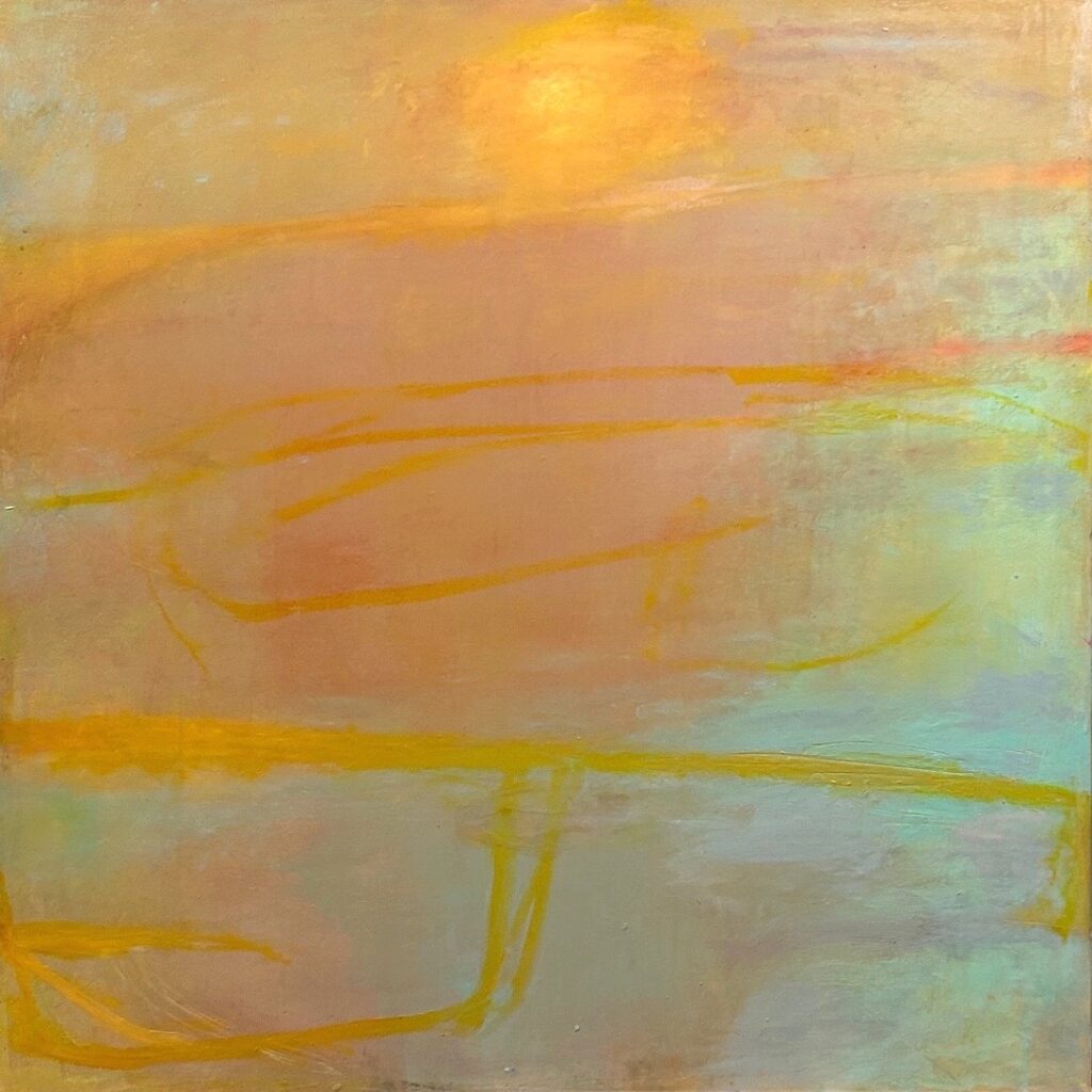 Ileen Kaplan • <em>Shimmer</em> • Oil, oil stick on canvas • 30″×30″ • $1,800.00