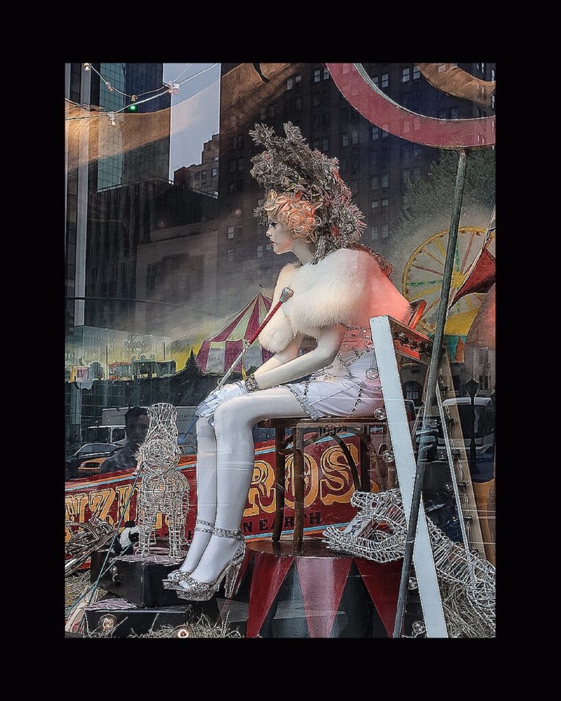 Nancy Ridenour • <em>Bergdorf Goodman Reflections</em> • Digital image on canvas • 20″×30″ • $195.00