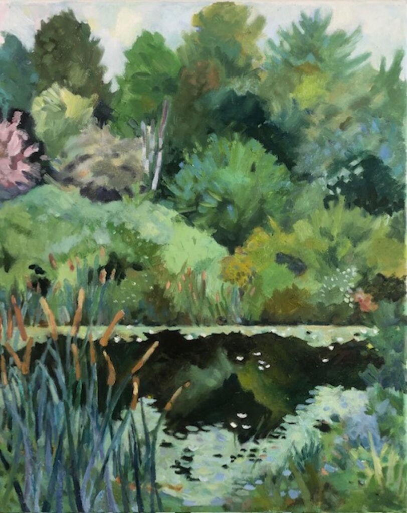 Catharine O'Neill • <em>Cattails, Waterlilies</em> • Oils • 16″× 20″ • $375.00