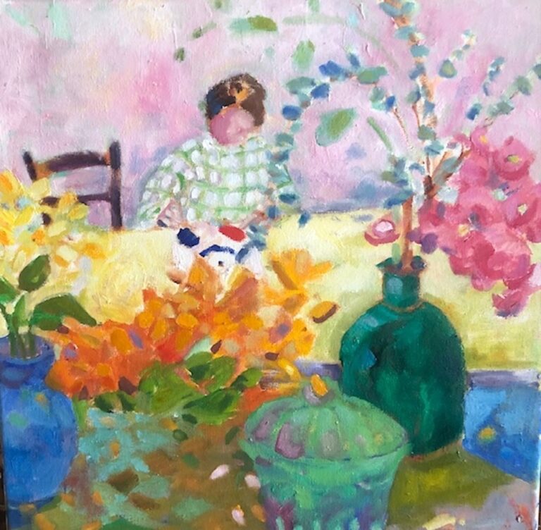 Eucalyptus in Green Bottle by Catharine O’Neill