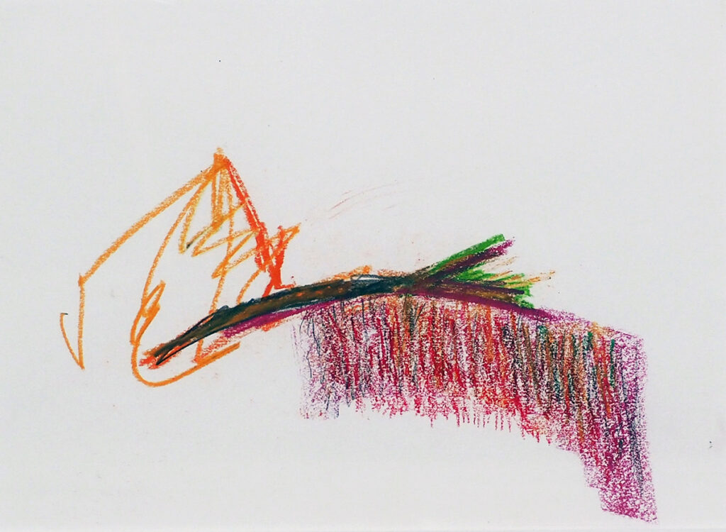 Janet Byer Sherman • <em>Untitled #19</em> • Water soluble crayon, pen and ink on paper • 17½″× 13½″ • NFS