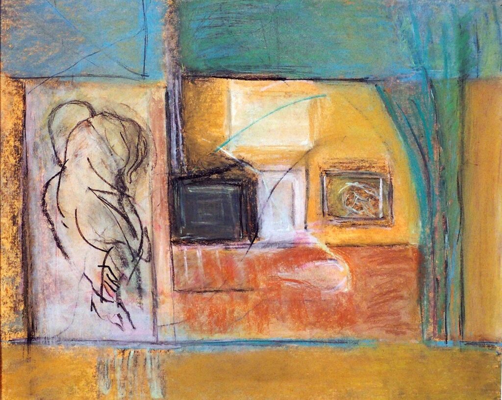 Janet Byer Sherman • <em>Interior</em> • Oil pastel on board • 20½″× 17½″ • NFS