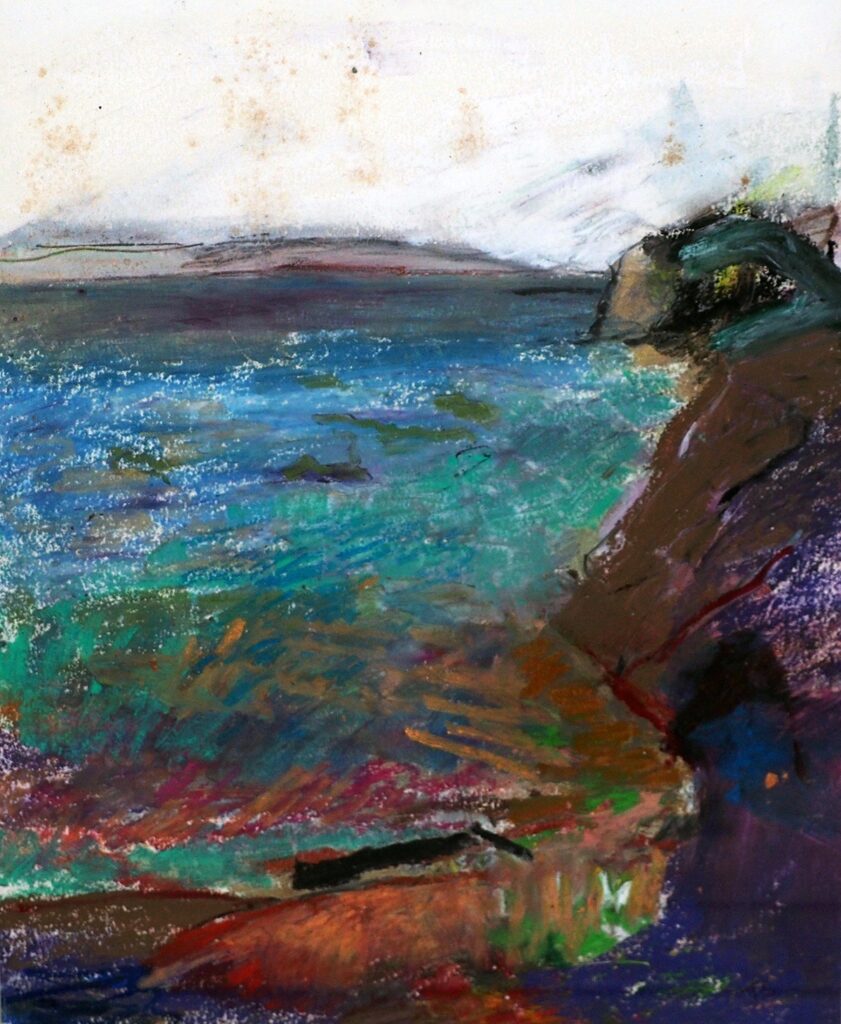 Janet Byer Sherman • <em>Seneca Lake Study</em> • Oil pastel on paper • 16½″× 19½″ • NFS