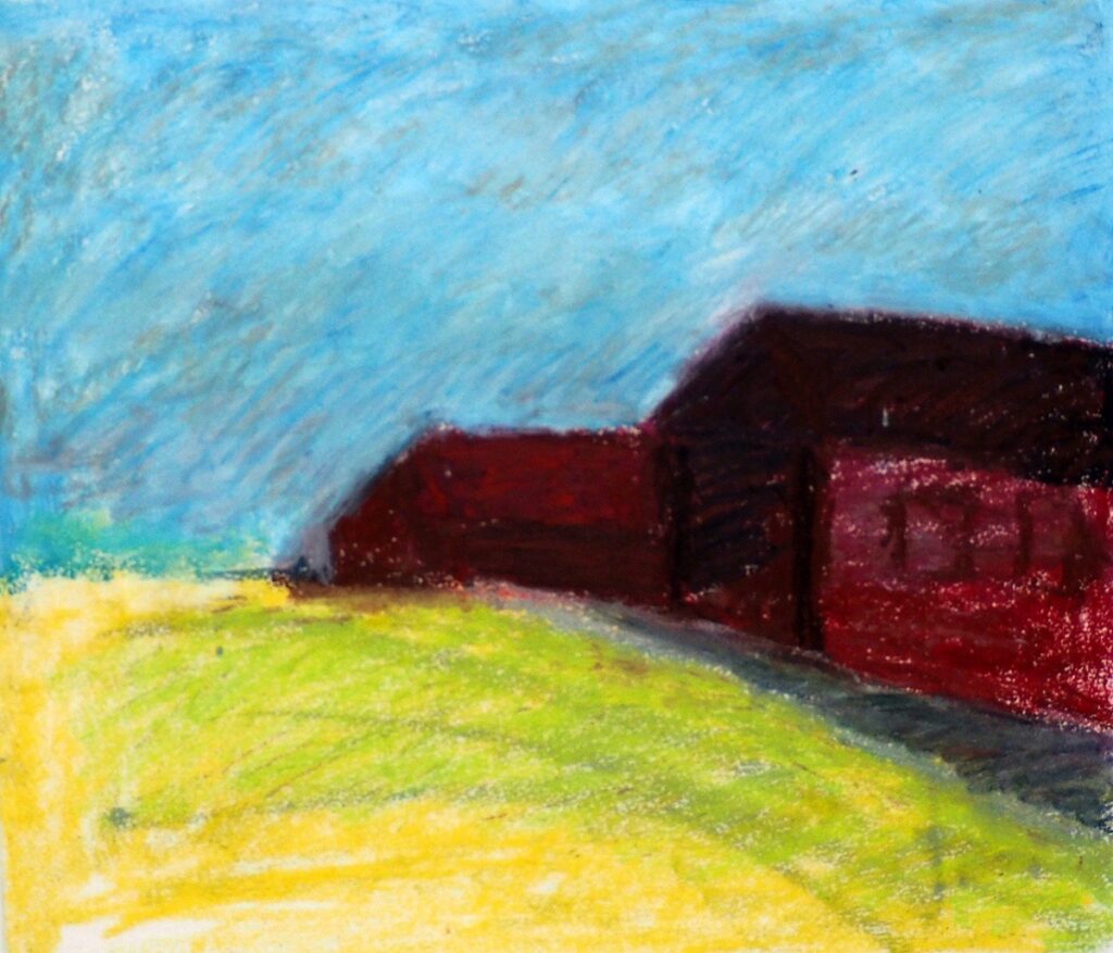 Janet Byer Sherman • <em>Dwelling</em> • Oil pastel on paper • 19½″× 19½″ • NFS