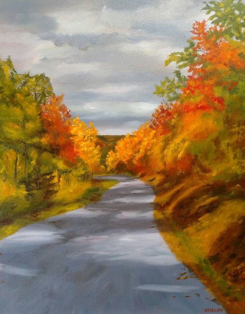 Annemiek Haralson • <em>Coming Down Bostwick</em> • Oil on canvas • 18″× 20″ • $475.00<a class="purchase" href="https://state-of-the-art-gallery.square.site/product/annemiek-haralson-coming-down-bostwick/3386" target="_blank">Buy</a>