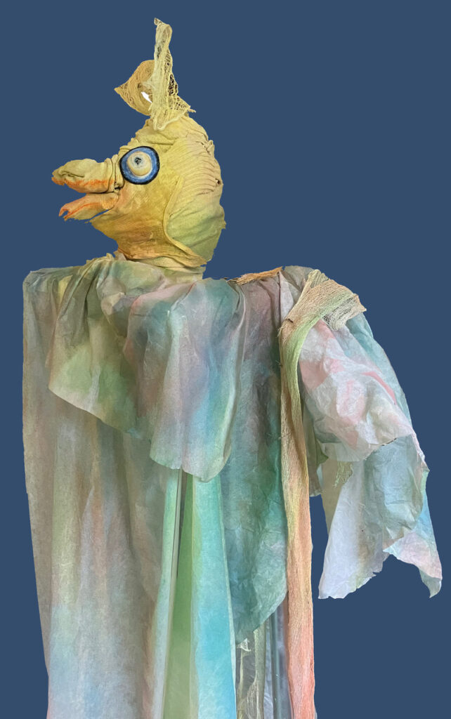 Mary Ann Bowman • <em>Big Bird</em> • Wood, cloth, wire • 26″× 67″× 26″ • $1,499.00