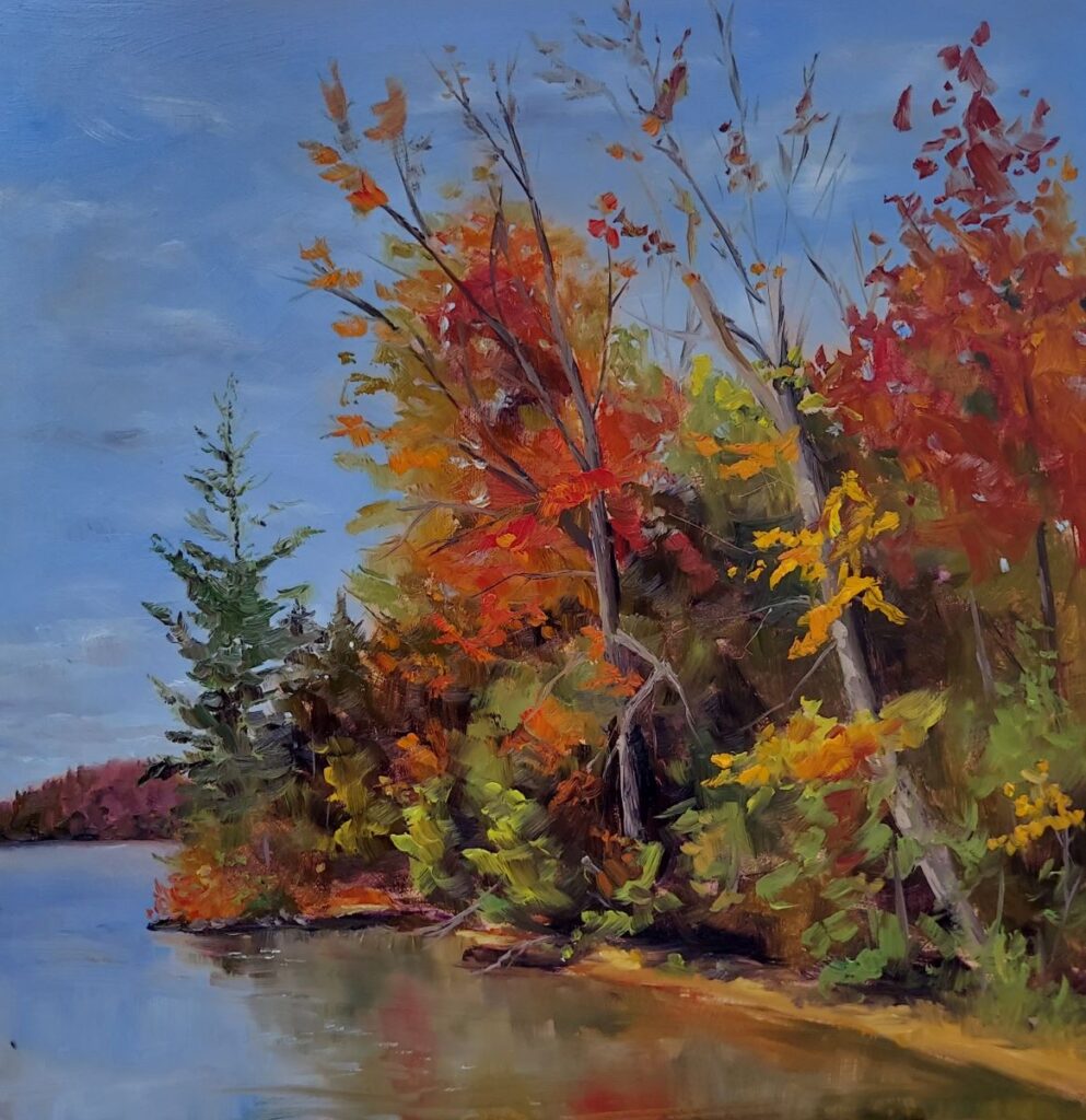 Annemiek Haralson • <em>Hello There, Gorgeous ADK</em> • Oil on board • 12″× 12″ • $475.00