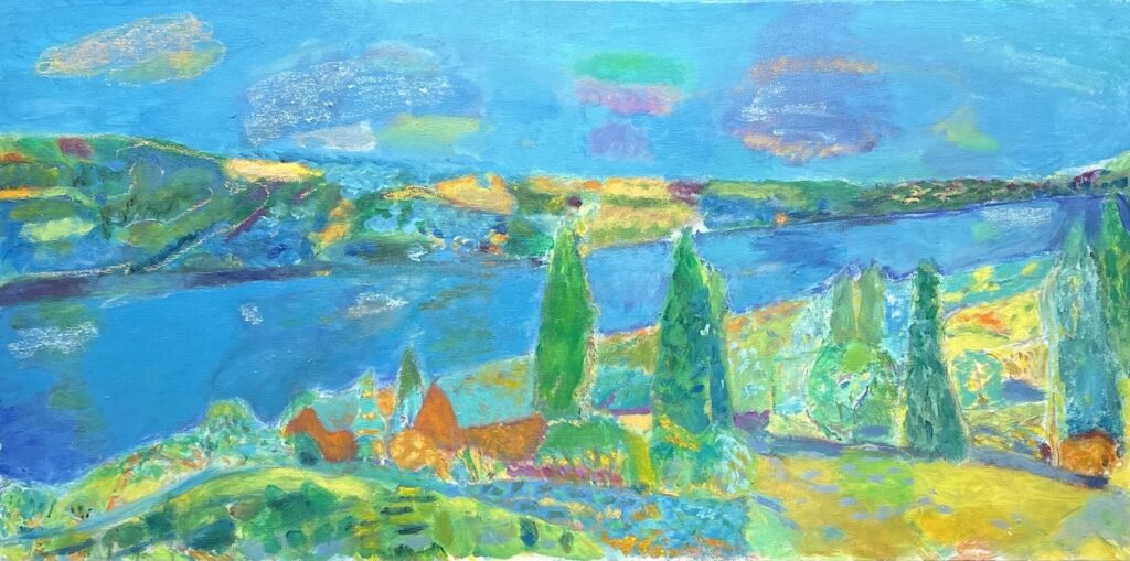 Vincent Joseph • <em>Lake View West</em> • Acrylic • 30″× 15″ • $425.00