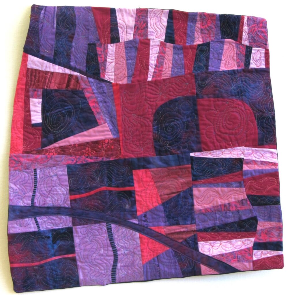 Marcy Rosenkrantz • <em>After Dan</em> • Commercially dyed cotton batik fabric • 24″× 25½″ • $300.00<a class="purchase" href="https://state-of-the-art-gallery.square.site/product/marcy-rosenkrantz-after-dan/3503" target="_blank">Buy</a>