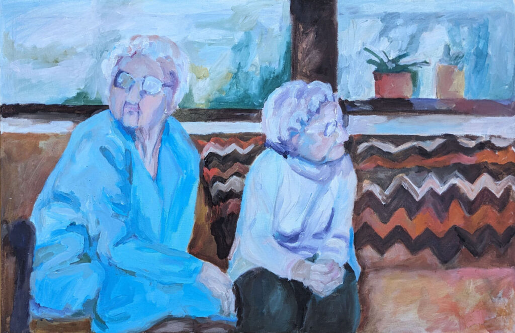 Katrina Morse • <em>Waiting</em> • Acrylic on canvas • 36″× 24″ • $475.00