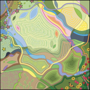 Frances Fawcett • <em>Spring to Summer</em> • Digital – ultrachrome ink on canvas • 20″× 20″ • $275.00
