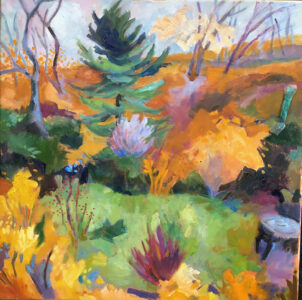 Catharine O'Neill • <em>Autumn Circle</em> • Water-based oils • 20″× 20″ • $400.00