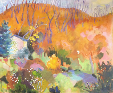 Catharine O'Neill • <em>Gold Slope</em> • Water-based oils • 20″× 24″ • $425.00
