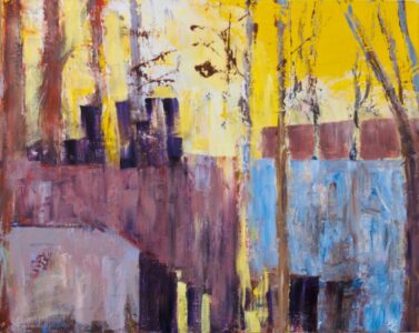 Diana Ozolins • <em>Renovated</em> • Acrylic on panel • 12″× 12″ • $350.00