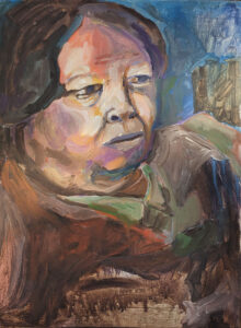 Katrina Morse • <em>Matriarch</em> • Acrylic on canvas • 16″× 20″ • $400.00<a class="purchase" href="https://state-of-the-art-gallery.square.site/product/katrina-morse-matriarch/3685" target="_blank">Buy</a>