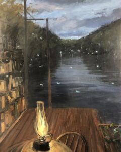 Austin MacRae • <em>Inlet Nocturne</em> • Acrylic on cradled masonite • 24″× 30″ • $1,100.00