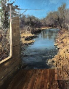 Austin MacRae • <em>Just Off Jim Schug Trail</em> • Acrylic on cradled masonite • 24″× 30″ • $1,200.00