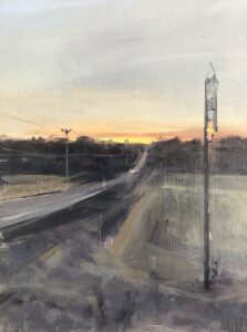 Austin MacRae • <em>Stop Sign</em> • Acrylic on board • 9″× 12″ • $350.00