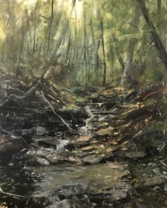 Austin MacRae • <em>Underworld Study</em> • Acrylic on board • 16″× 20″ • $600.00