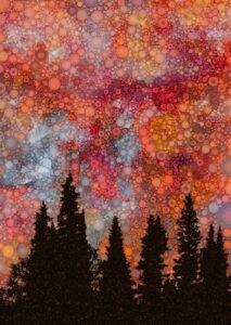 Daniel McPheeters • <em>Wild Sky</em> • Mixed media on panel • 17″× 24″ • $200.00