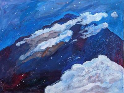 Katrina Morse • <em>Space Mountain</em> • Acrylic on canvas • 24″× 18″ • $500.00