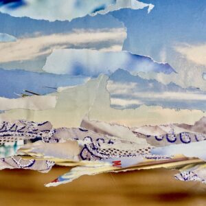 Patricia Brown • <em>Gulf of Mexico</em> • Paper collage • 12″× 12″ • $150.00<a class="purchase" href="https://state-of-the-art-gallery.square.site/product/patricia-brown-gulf-of-mexico/3728" target="_blank">Buy</a>