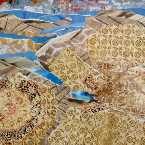 Patricia Brown • <em>Low Tide</em> • Paper collage • 12″× 12″ • $150.00<a class="purchase" href="https://state-of-the-art-gallery.square.site/product/patricia-brown-low-tide/3727" target="_blank">Buy</a>